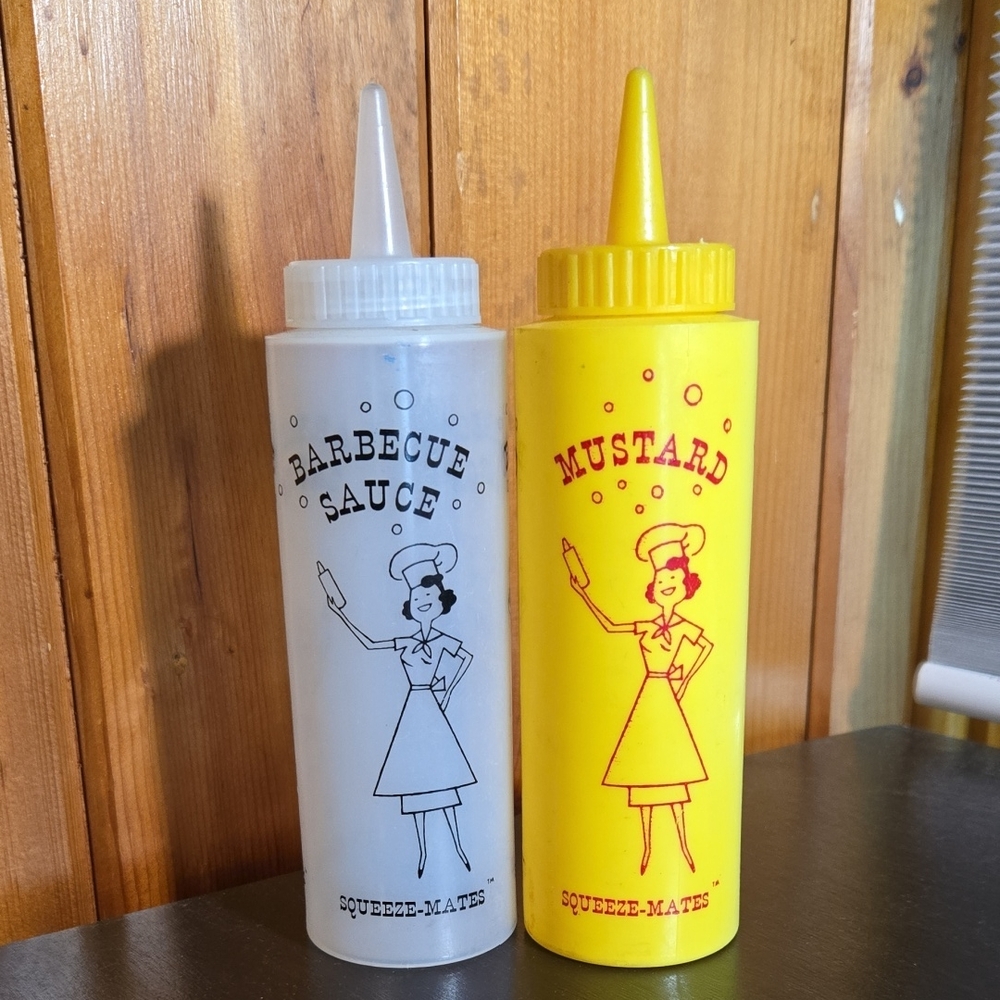 Vintage Gemco Squeeze-Mates Condiment Dispensers